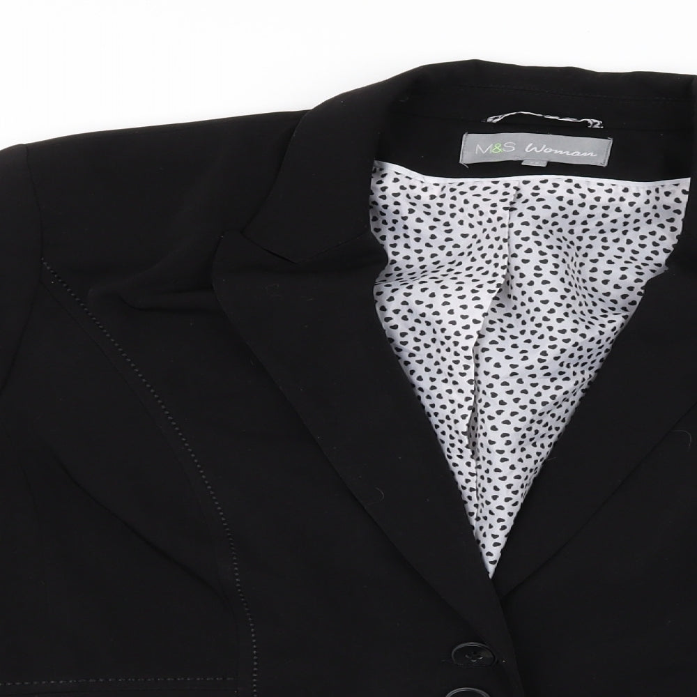 Marks and Spencer Womens Black   Jacket Blazer Size 22