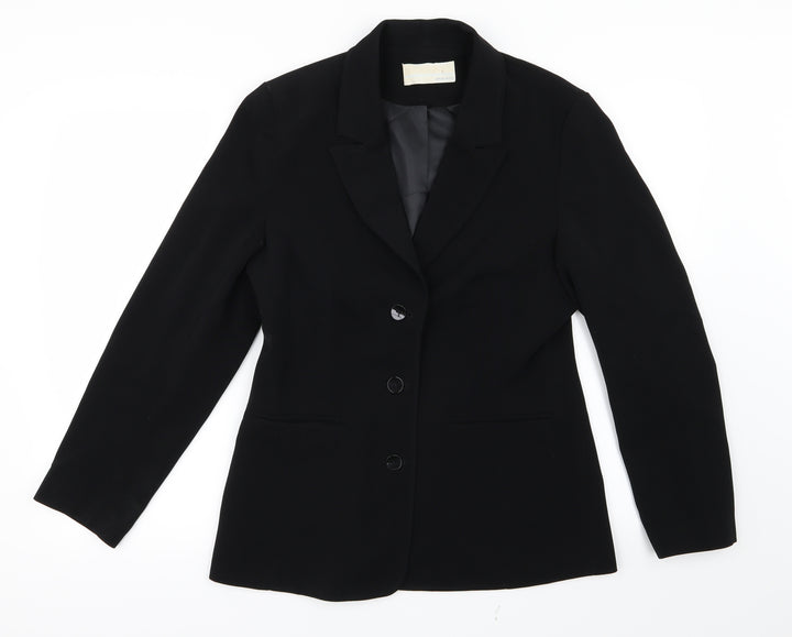 AMARANTO Womens Black Jacket Blazer Size 12