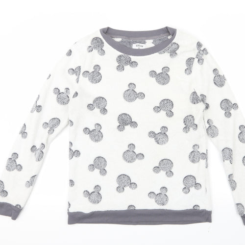 Primark Womens Grey Geometric  Top Pyjama Top Size 10  - Mickey