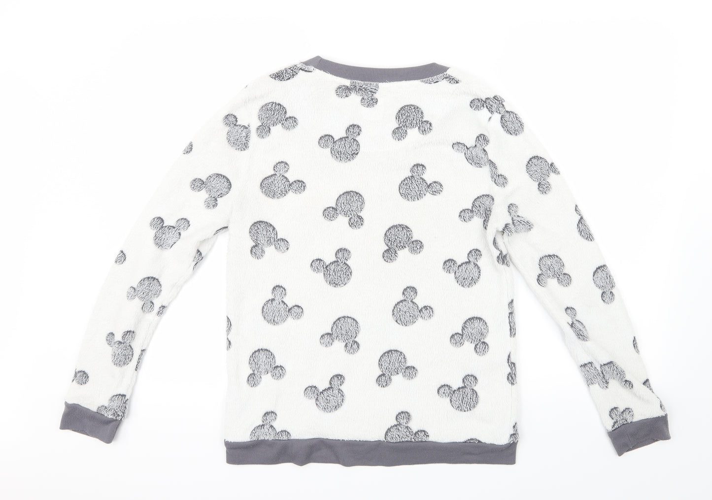 Primark Womens Grey Geometric  Top Pyjama Top Size 10  - Mickey