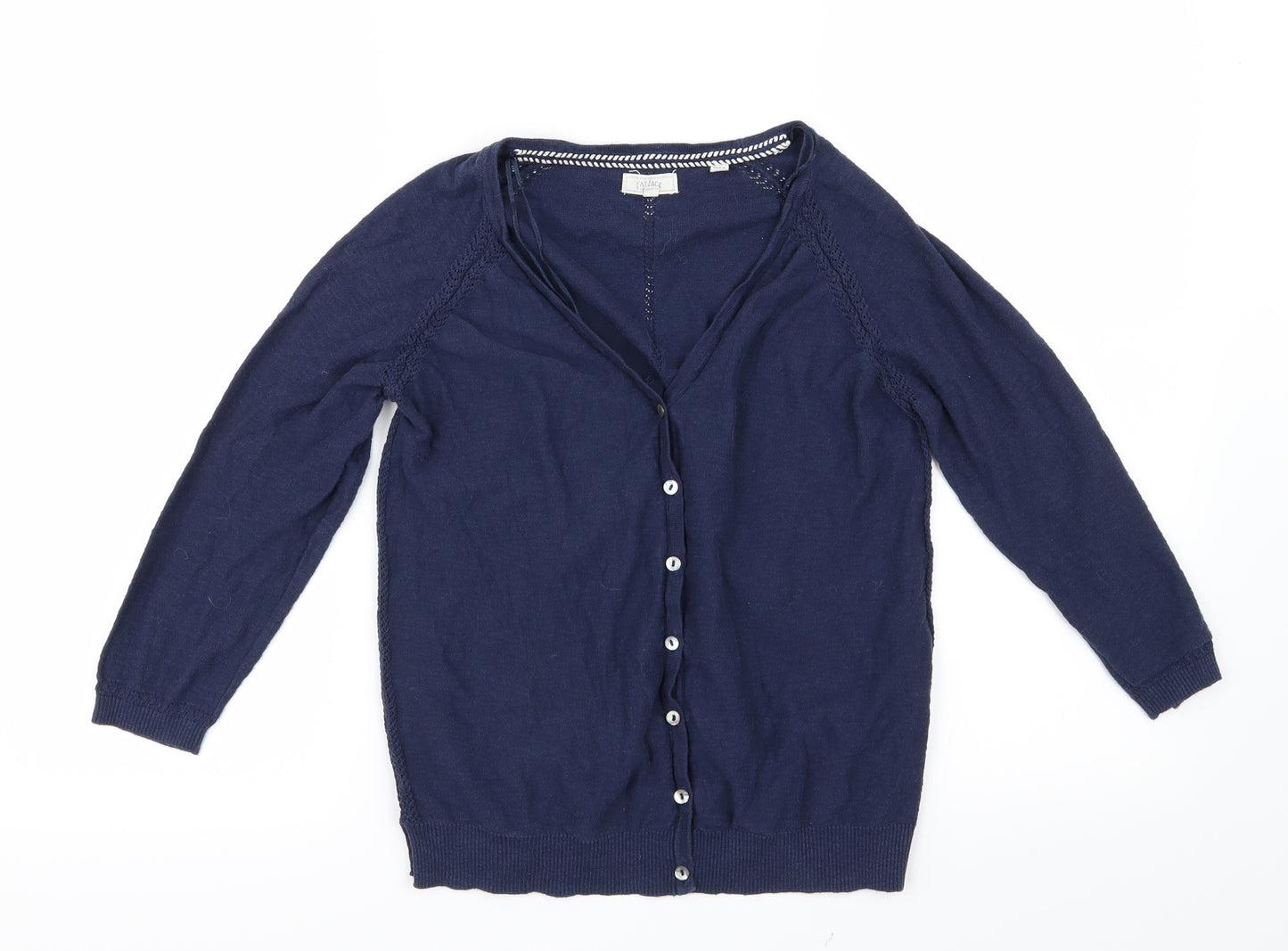 Fat Face Womens Blue  Knit Cardigan Jumper Size 10