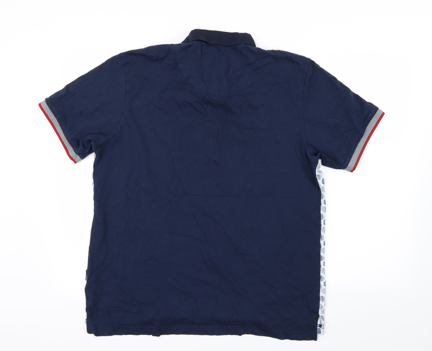 Bewley & Ritch Mens Blue Geometric   Polo Size 2XL