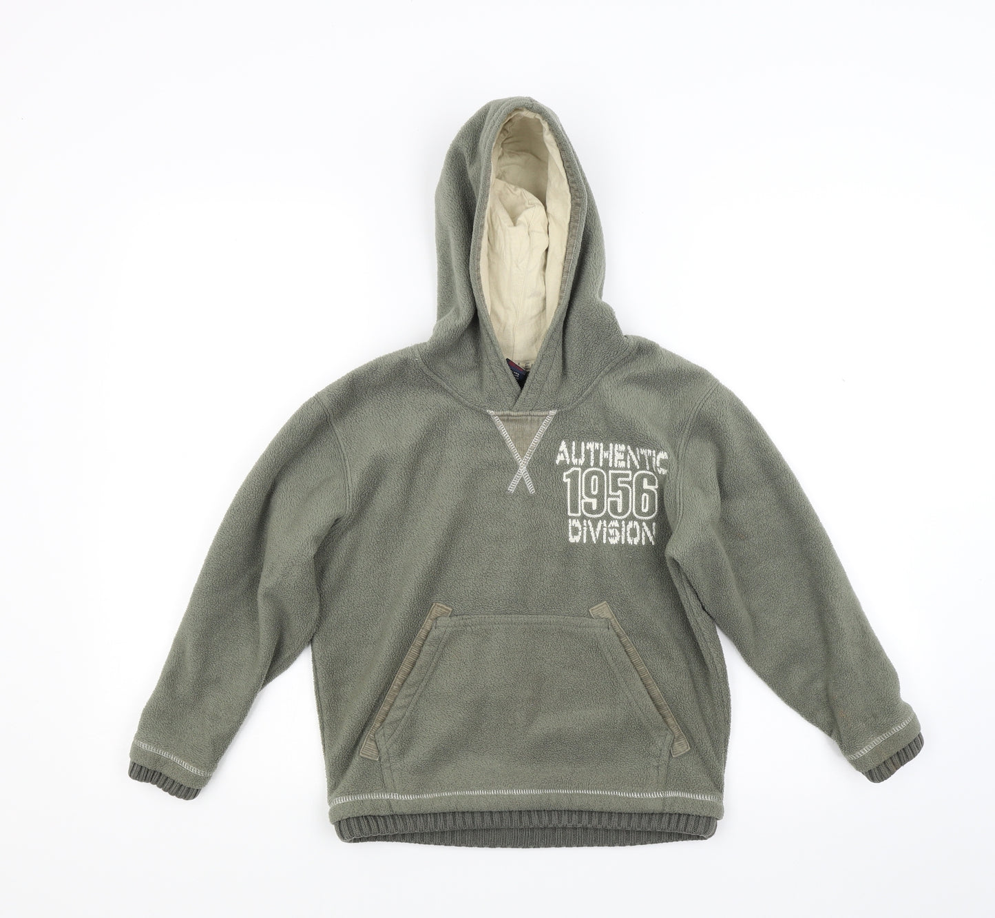 NEXT Boys Green  Fleece Pullover Hoodie Size 7-8 Years
