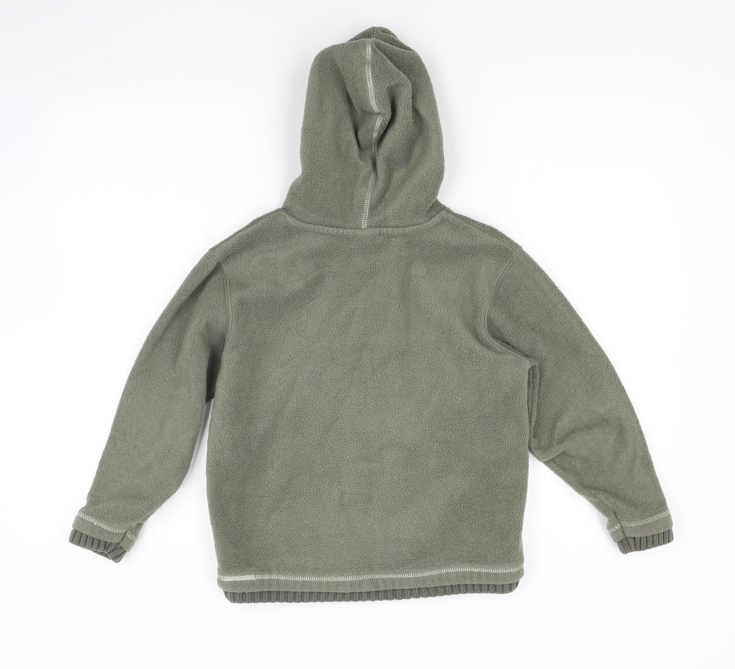 NEXT Boys Green  Fleece Pullover Hoodie Size 7-8 Years