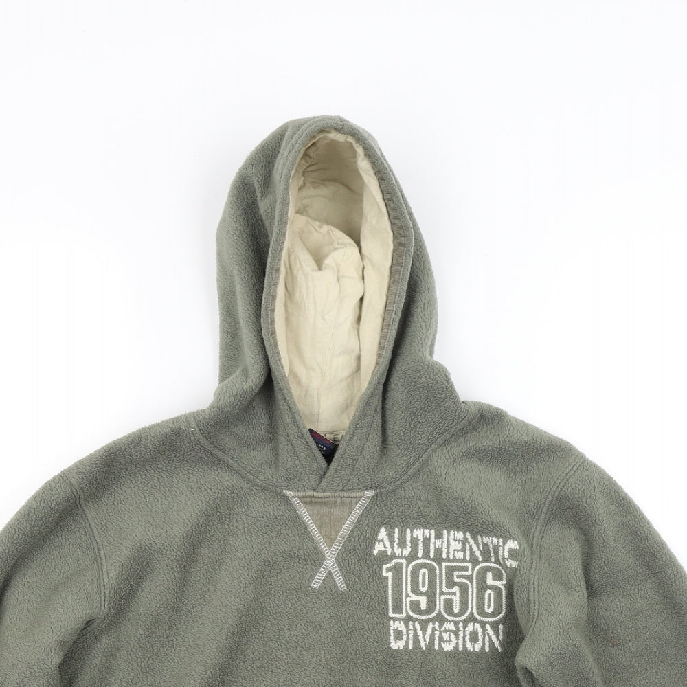 NEXT Boys Green  Fleece Pullover Hoodie Size 7-8 Years