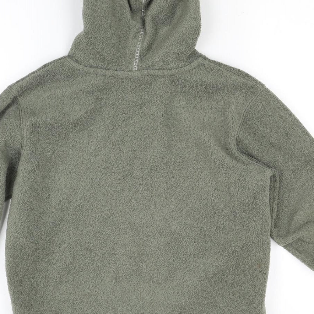 NEXT Boys Green  Fleece Pullover Hoodie Size 7-8 Years