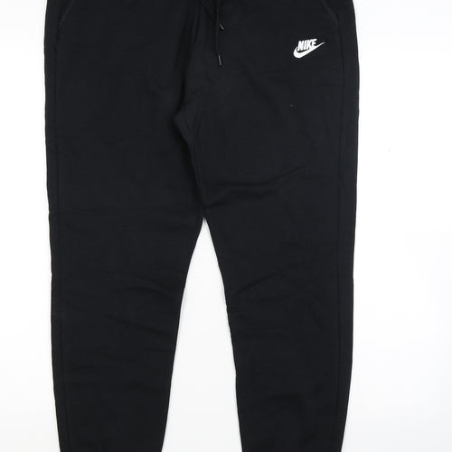 Nike Womens Black  Jersey Jogger Trousers Size XL L27 in
