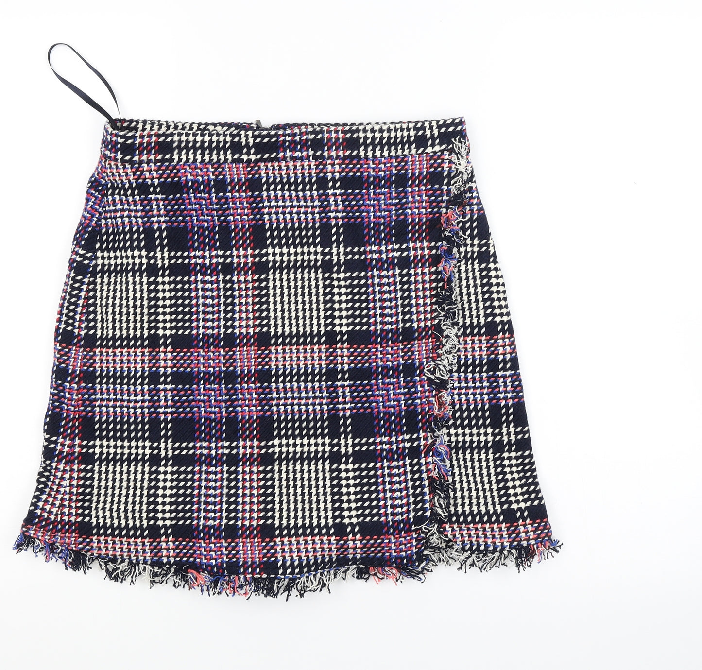 Marks and Spencer Womens Multicoloured Check Knit A-Line Skirt Size 10  - Lined