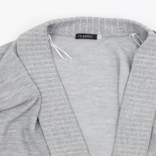 Classic Womens Grey  Knit Cardigan Jumper Size L