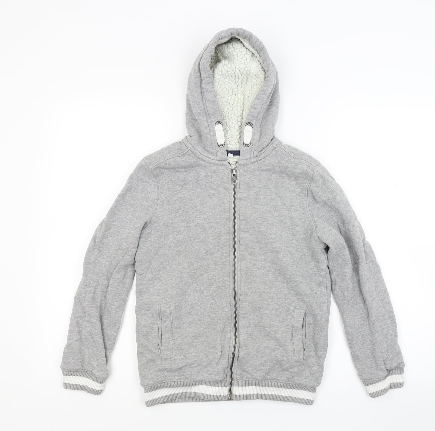Marks and Spencer Boys Grey   Full Zip Hoodie Size 10 Years
