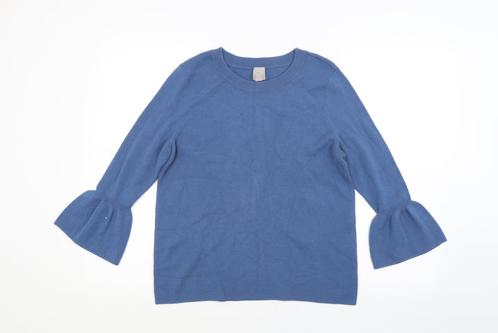 H&M Womens Blue  Knit Pullover Jumper Size M