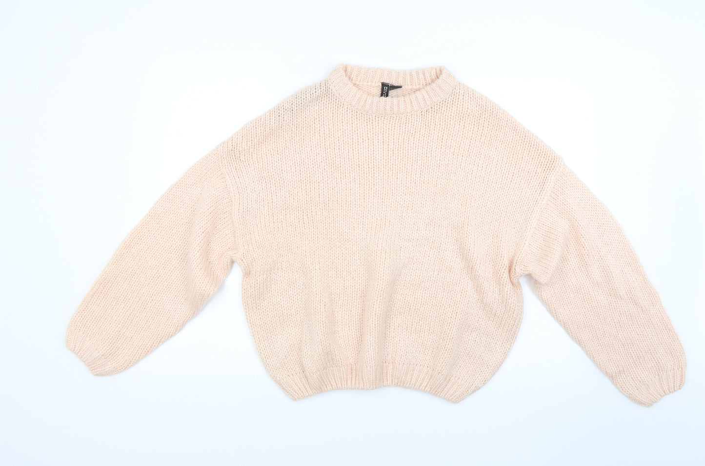 Divided Womens Pink  Knit Pullover Jumper Size M