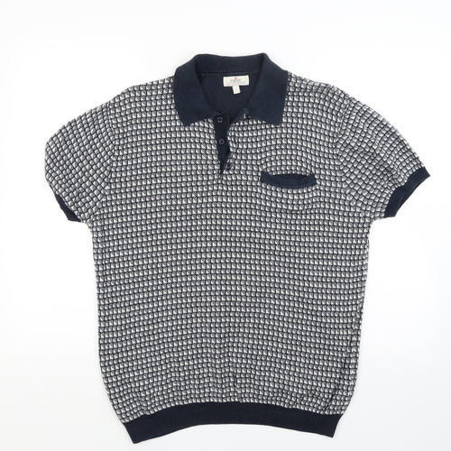 NEXT Mens Grey  Knit  Polo Size L