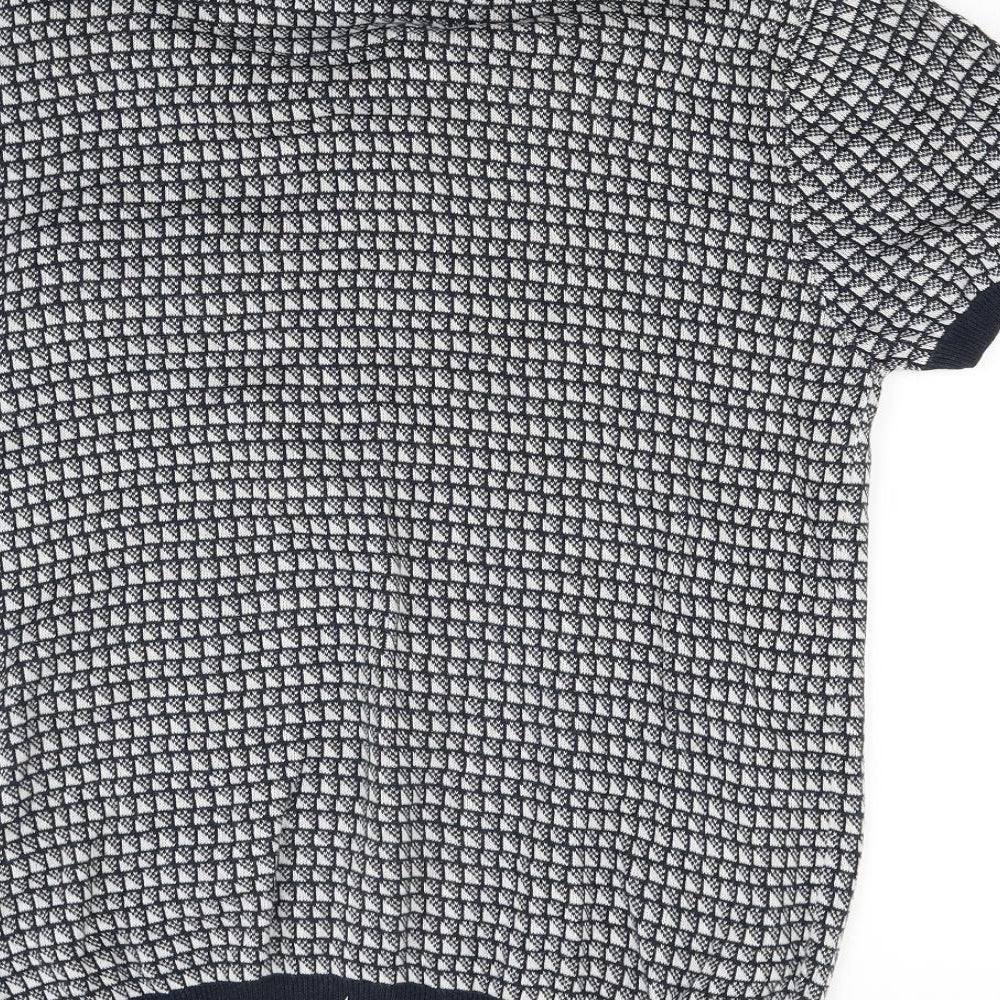 NEXT Mens Grey  Knit  Polo Size L