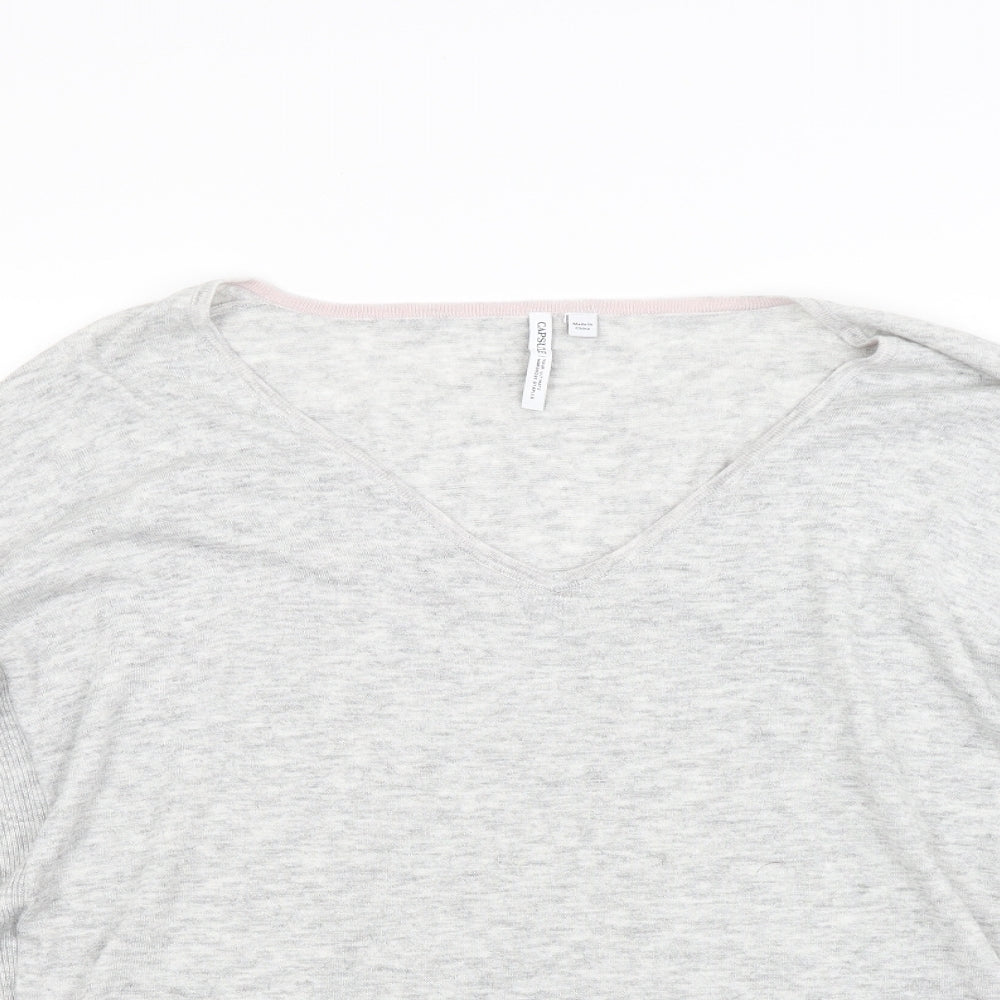 Capsule Womens Grey  Knit Pullover Jumper Size 22