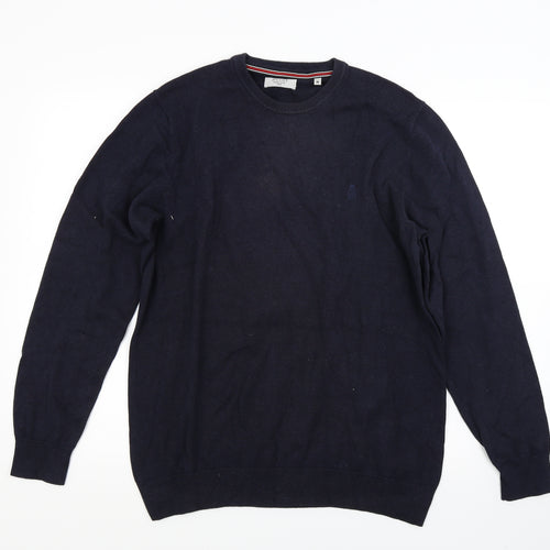 JP Cole Mens Blue  Knit Pullover Jumper Size M