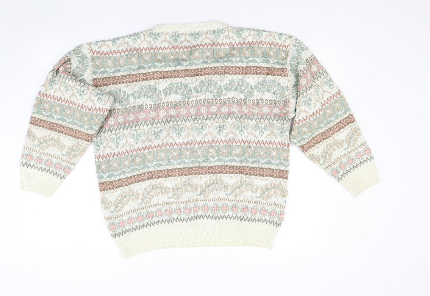 Laura Gribly Womens White  Knit Pullover Jumper Size M