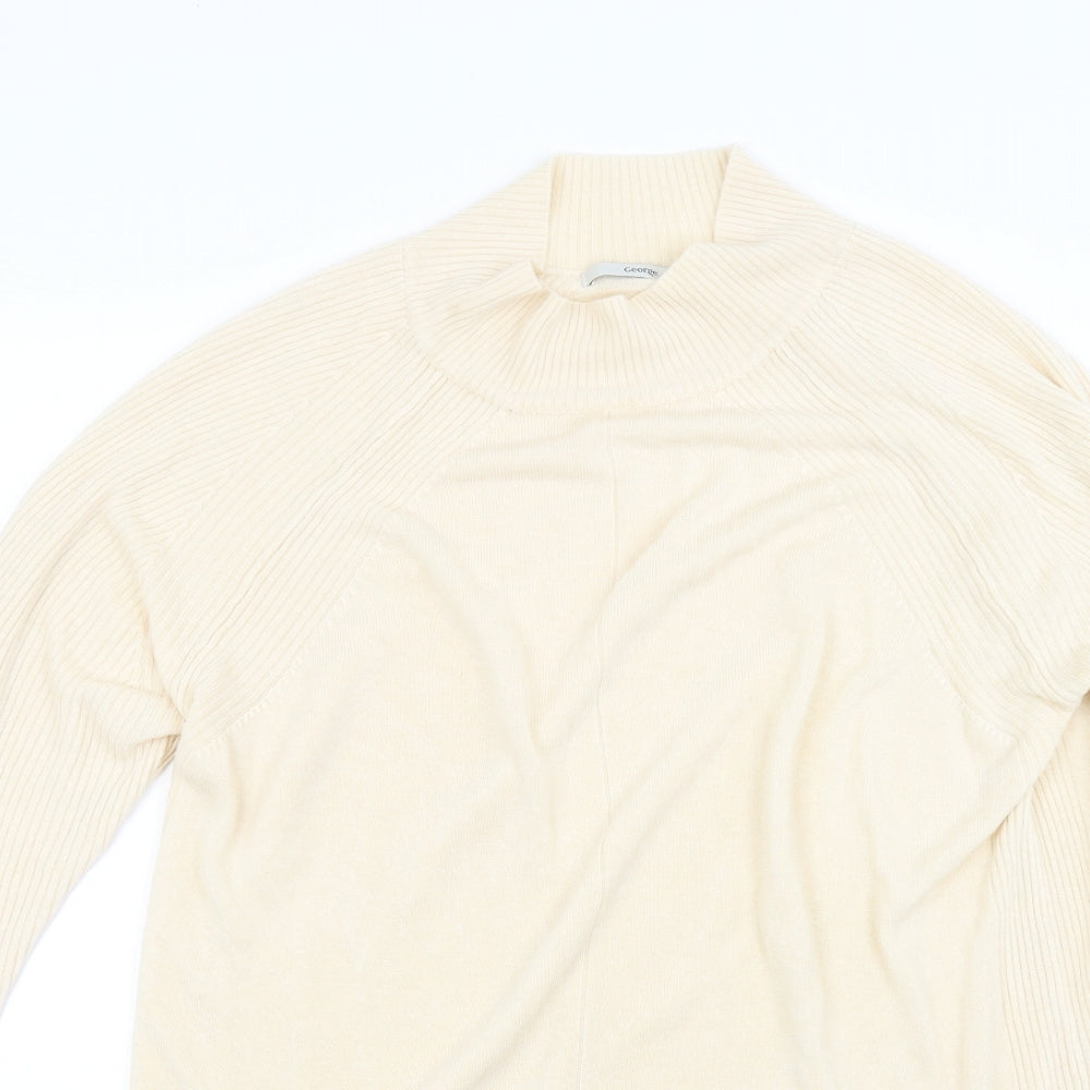 George Womens Beige  Knit Pullover Jumper Size 14