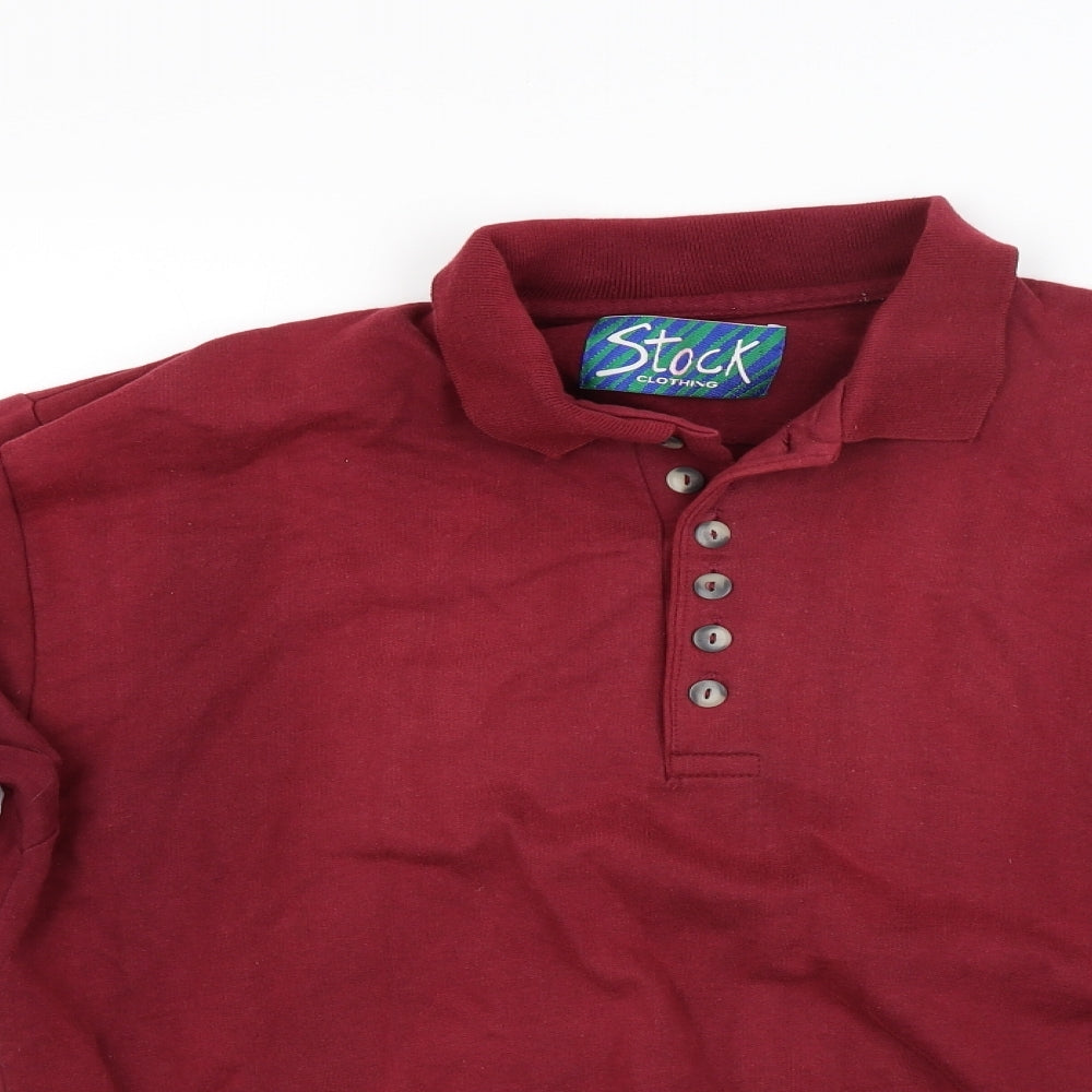 Stock Mens Red  Jersey  Polo One Size