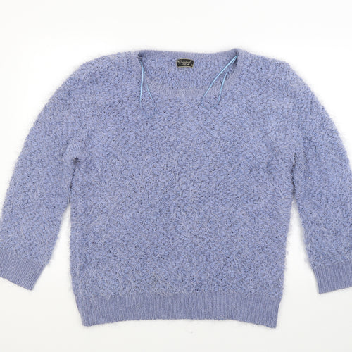 Original Womens Blue  Knit Pullover Jumper Size M
