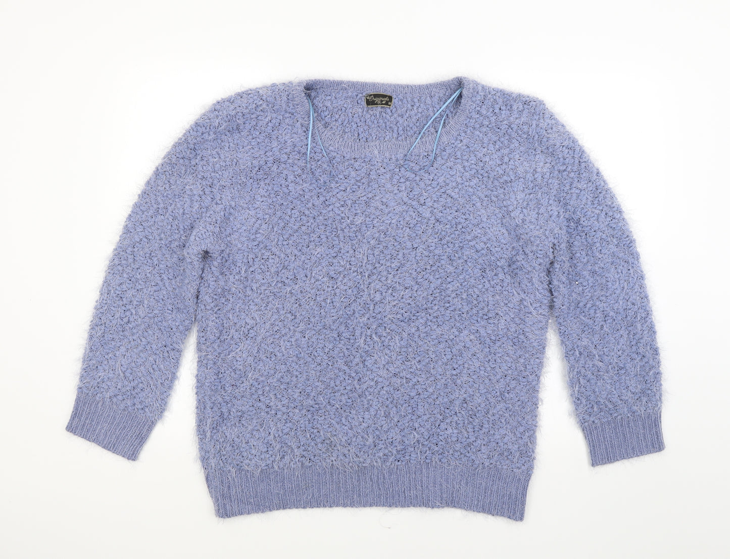 Original Womens Blue  Knit Pullover Jumper Size M