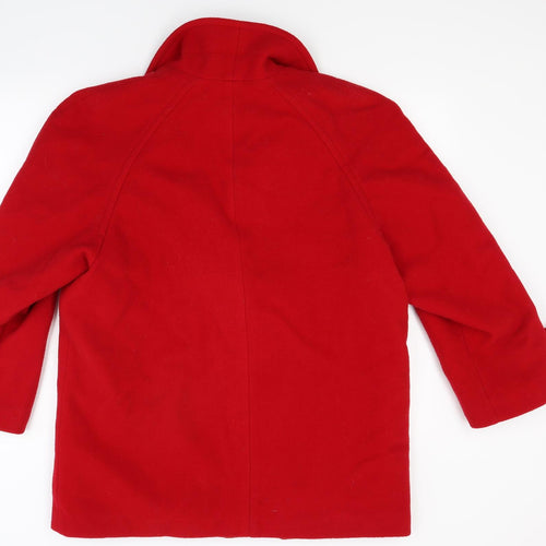 Merchant Classic Womens Red  Knit Overcoat Coat Size 18