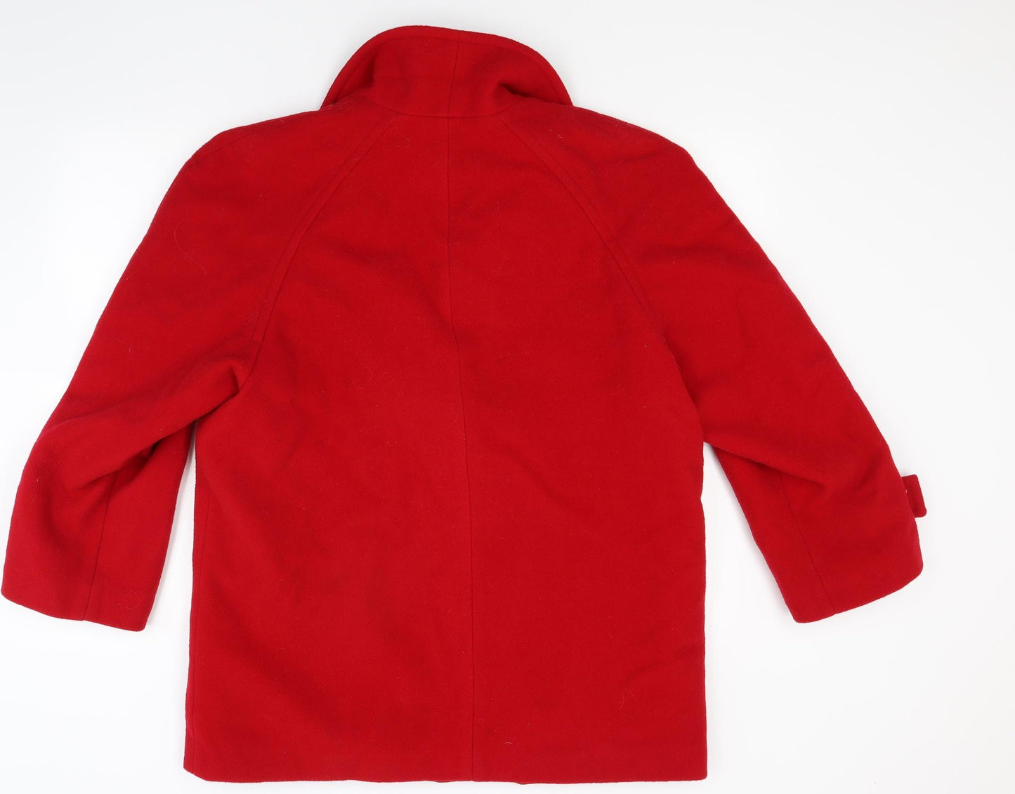 Merchant Classic Womens Red  Knit Overcoat Coat Size 18
