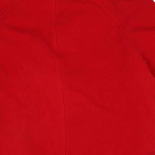 Merchant Classic Womens Red  Knit Overcoat Coat Size 18