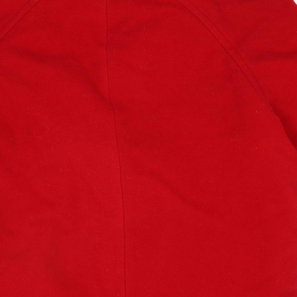Merchant Classic Womens Red  Knit Overcoat Coat Size 18