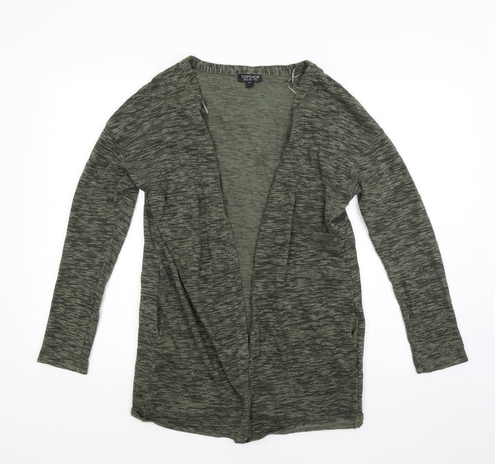 Topshop Womens Green Knit Cardigan Jumper Size 12