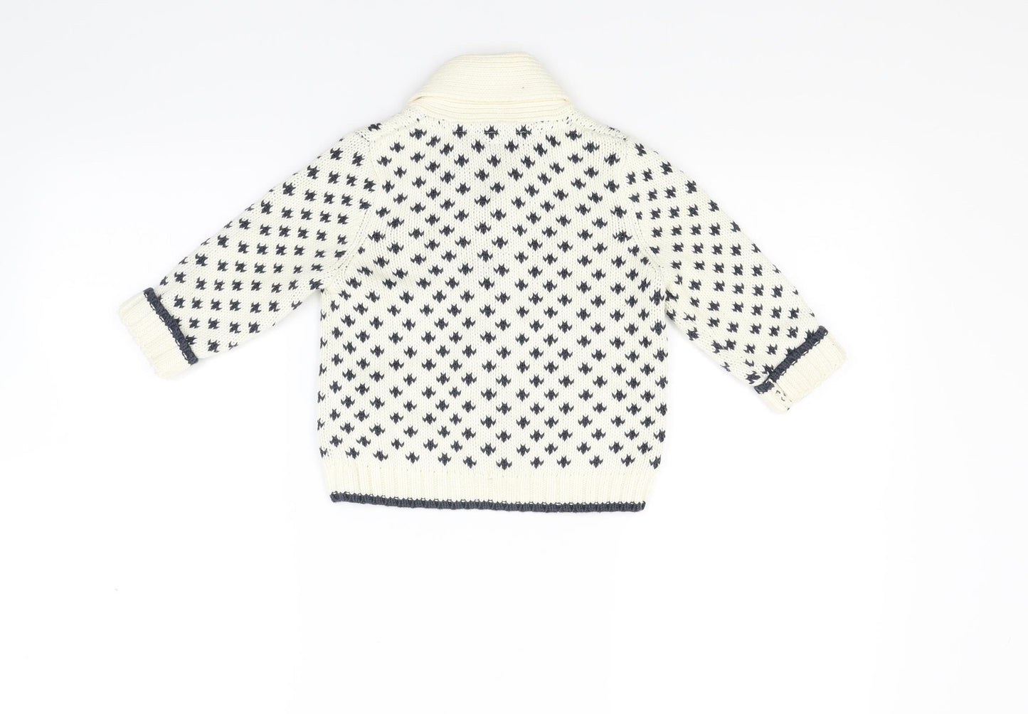 Gap Boys White  Knit Cardigan Jumper Size 18-24 Months