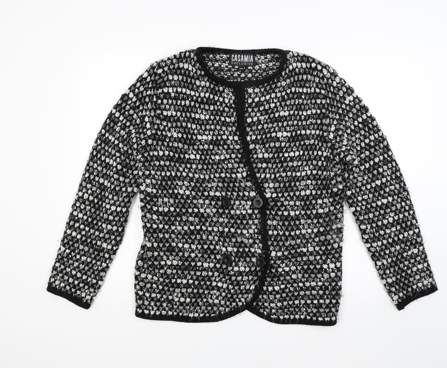 Casamere Womens Grey  Knit Cardigan Jumper Size M