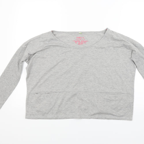 Primark Womens Grey  Jacquard Pullover Sweatshirt Size 14