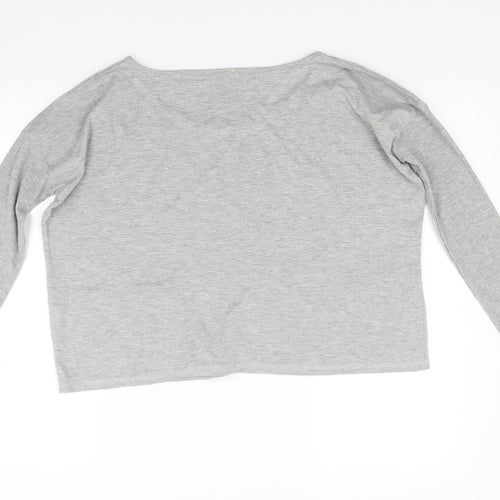 Primark Womens Grey  Jacquard Pullover Sweatshirt Size 14
