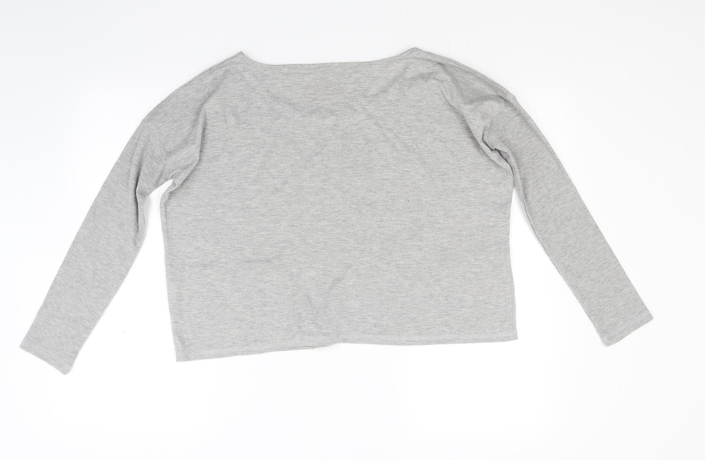Primark Womens Grey  Jacquard Pullover Sweatshirt Size 14