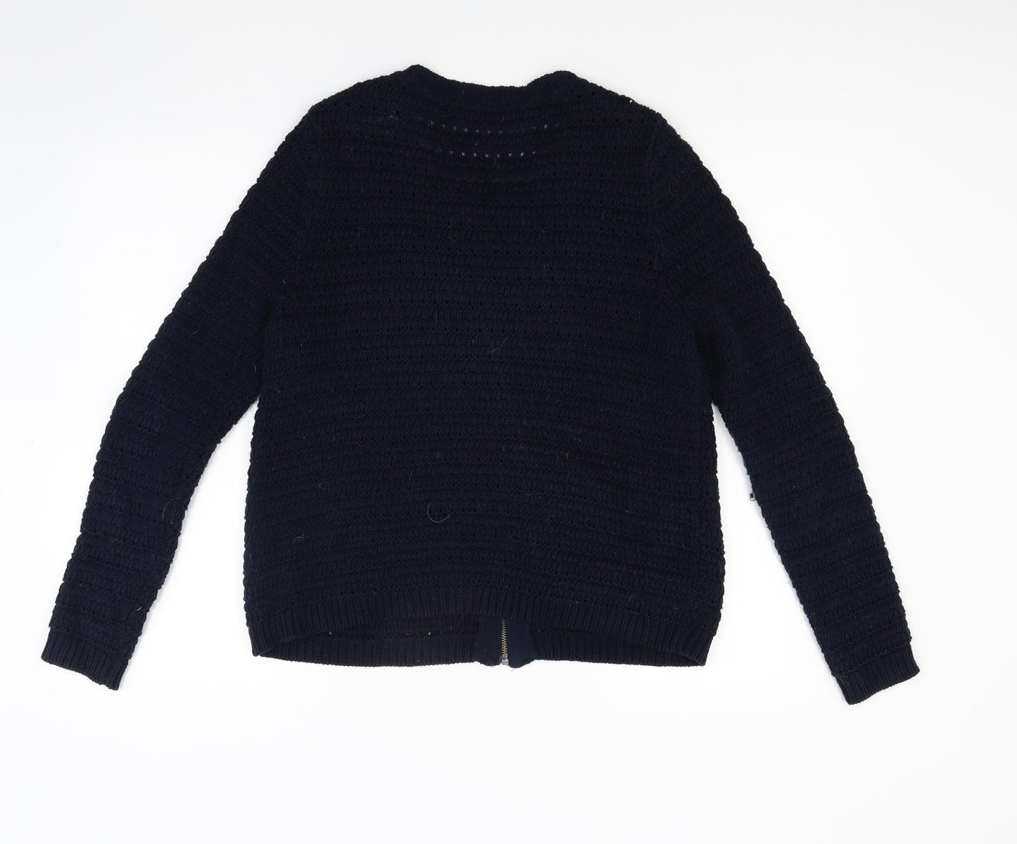 Marks and Spencer Womens Blue  Knit Full Zip Jumper Size 14