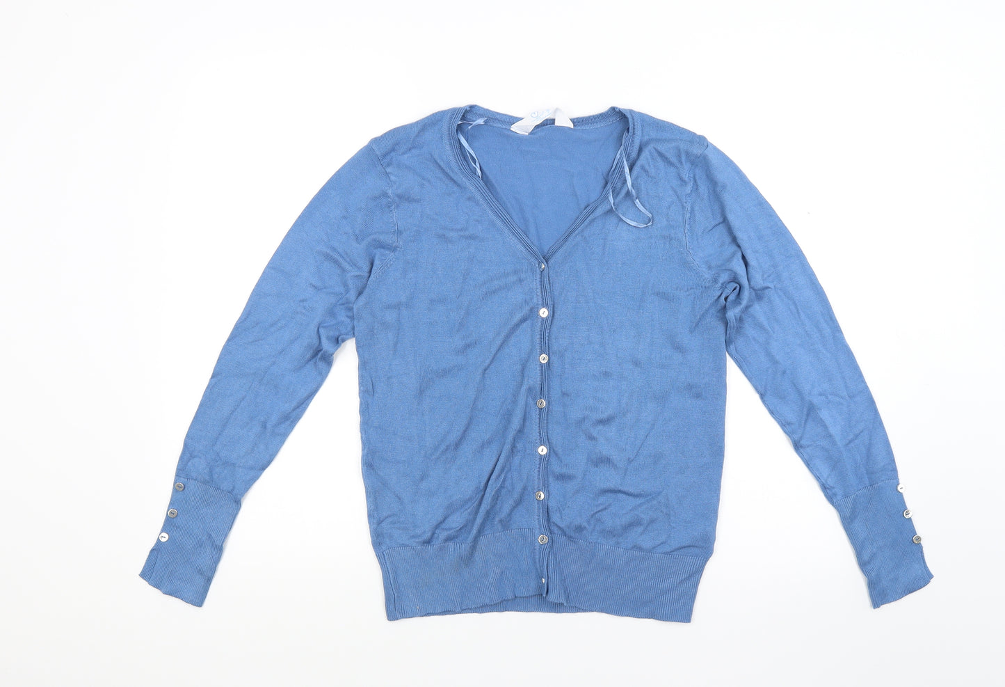 Primark Womens Blue  Knit Cardigan Jumper Size S