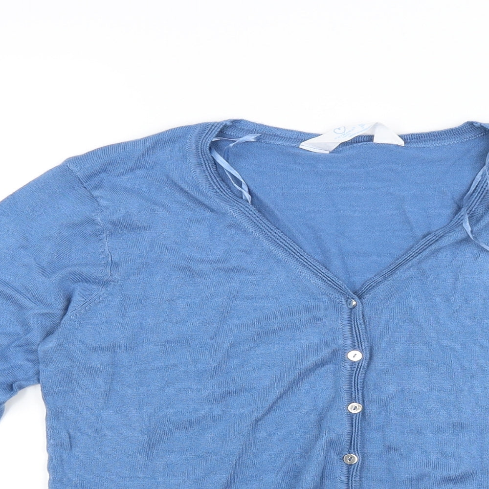 Primark Womens Blue  Knit Cardigan Jumper Size S