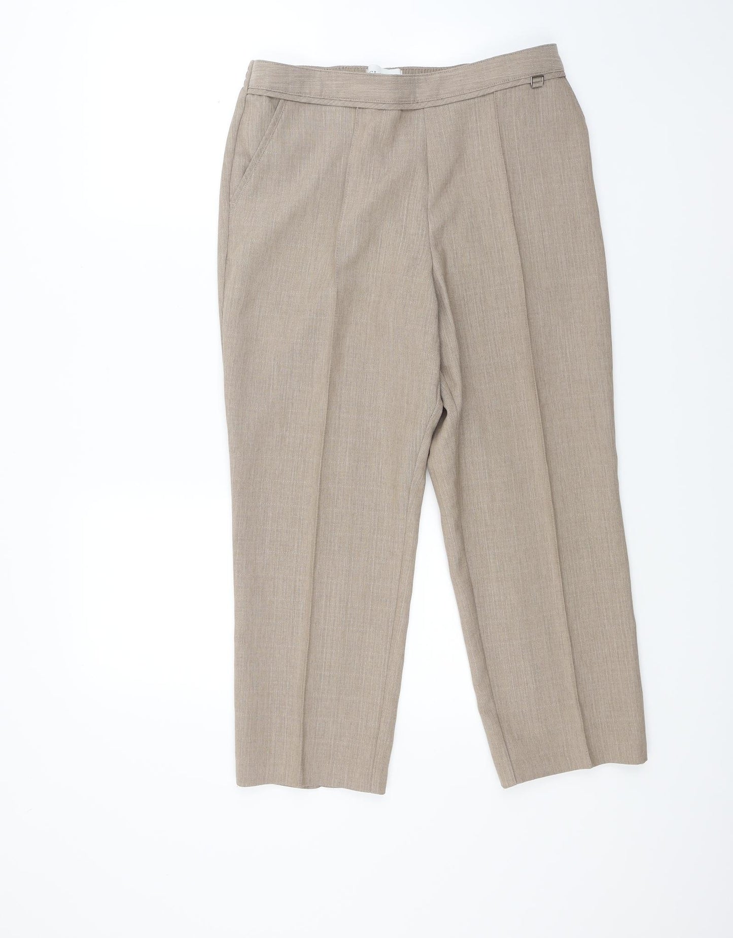 Marks and Spencer Womens Brown   Cropped Trousers Size 12 L22 in