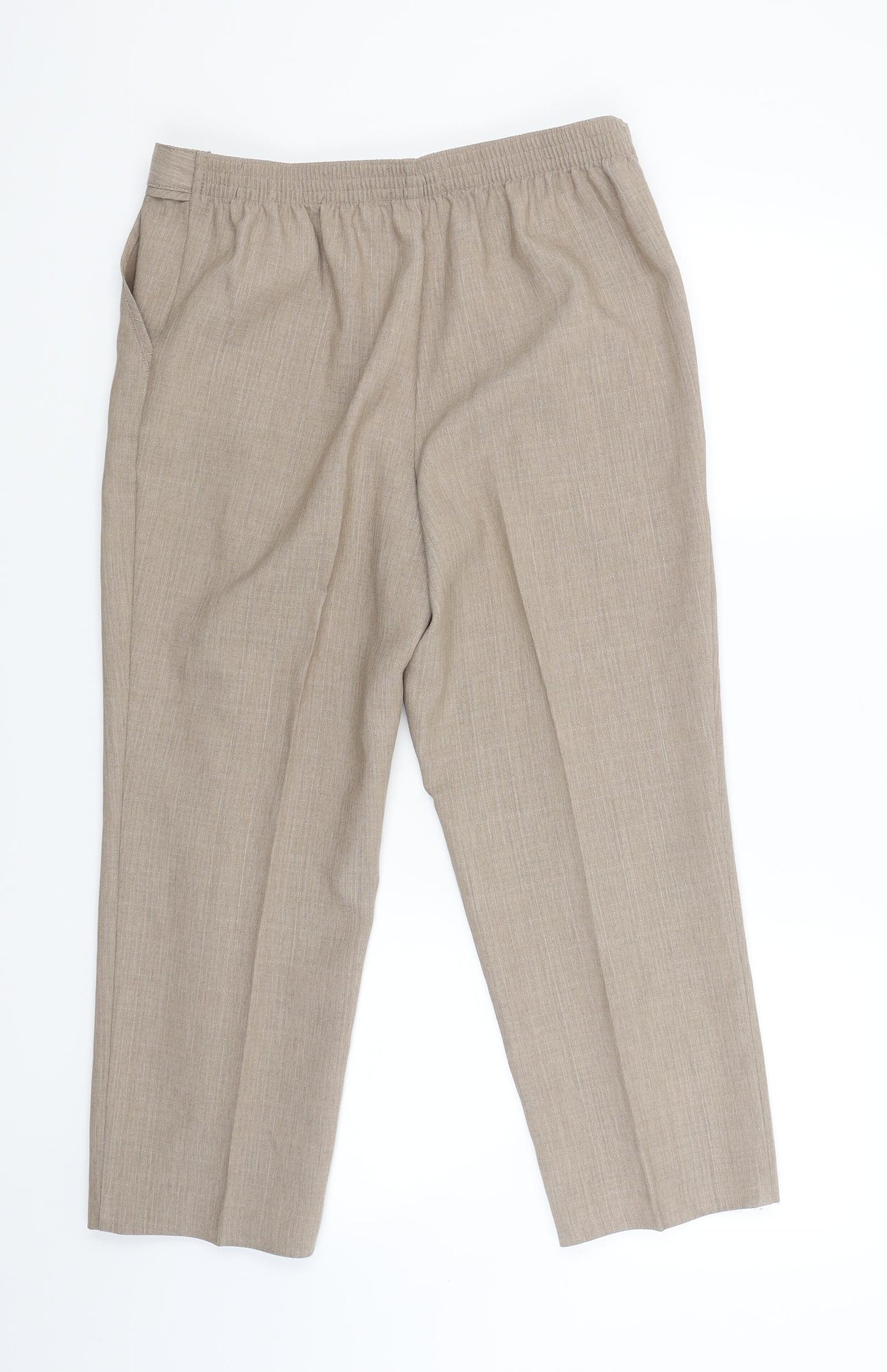 Marks and Spencer Womens Brown   Cropped Trousers Size 12 L22 in