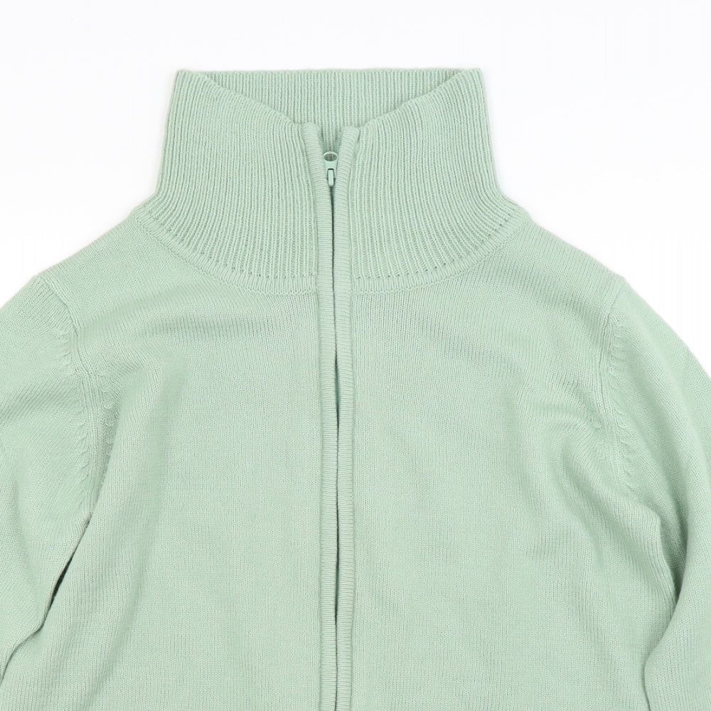 Damart Womens Green  Knit Cardigan Jumper Size 16