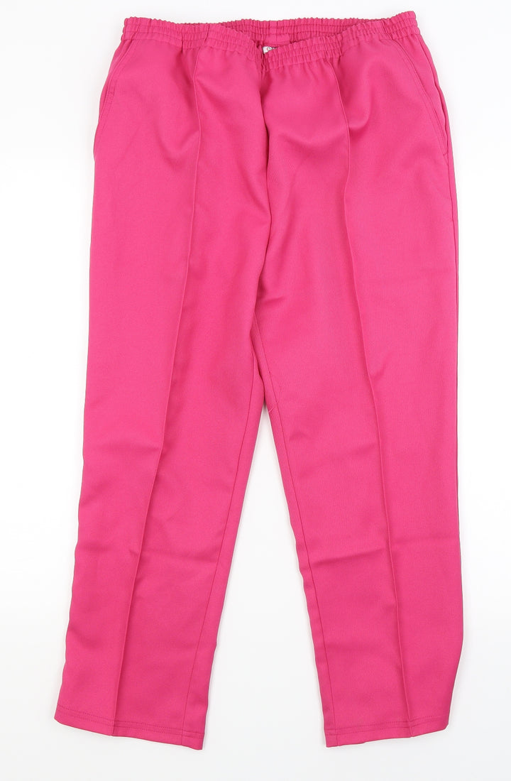 Damart Womens Pink Trousers Size 14 L24 in