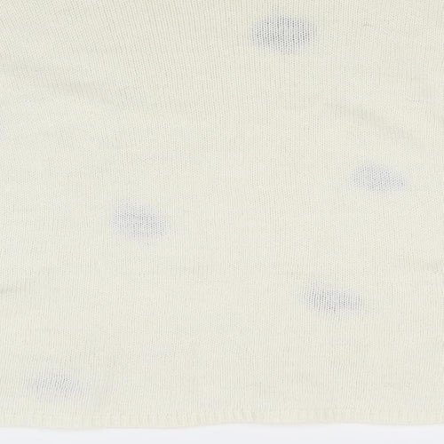 LV clothing Womens White  Knit Pullover Jumper Size L