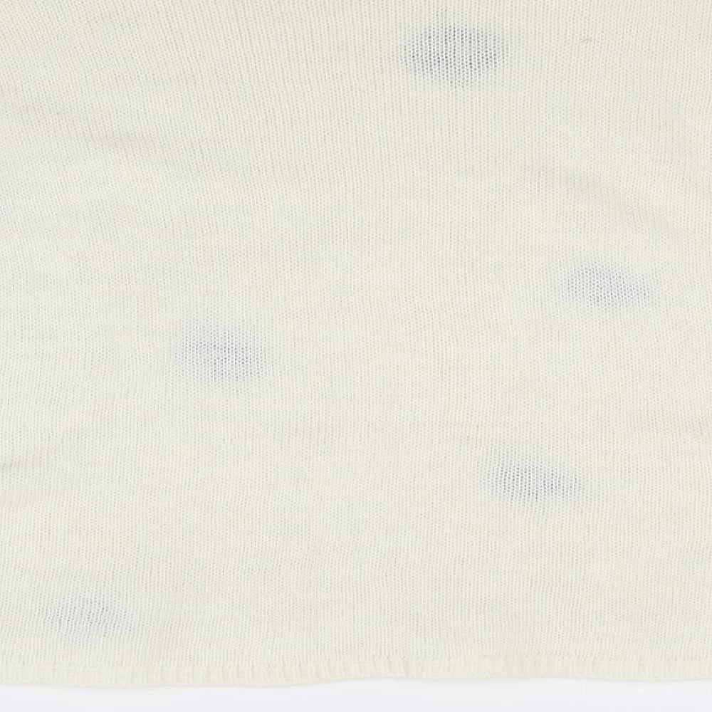 LV clothing Womens White  Knit Pullover Jumper Size L
