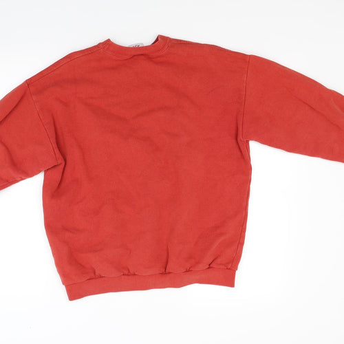 Stefanel Girls Orange  Jacquard Pullover Sweatshirt Size 10 Years
