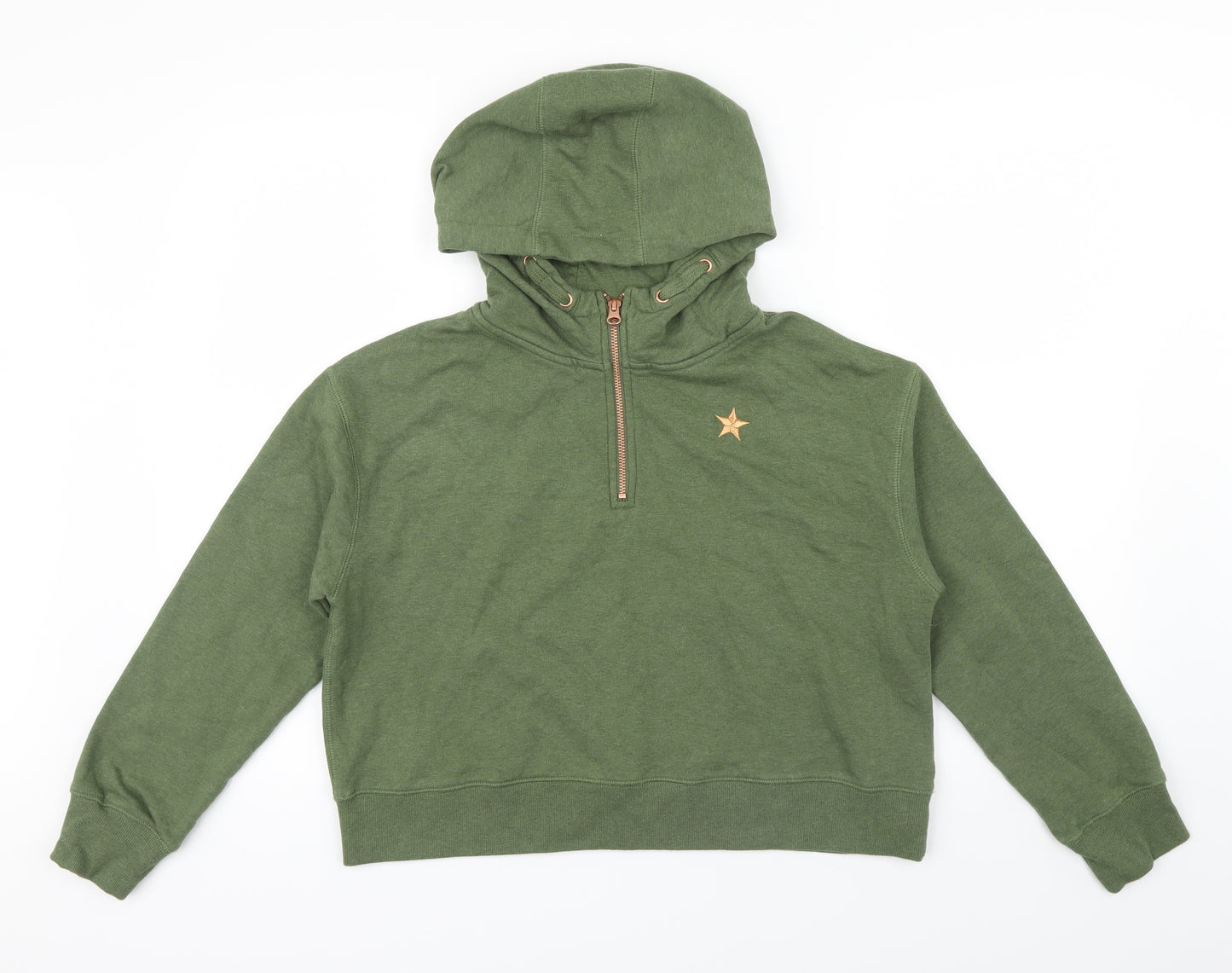 NEXT Girls Green   Pullover Hoodie Size 13 Years  - Embroidered