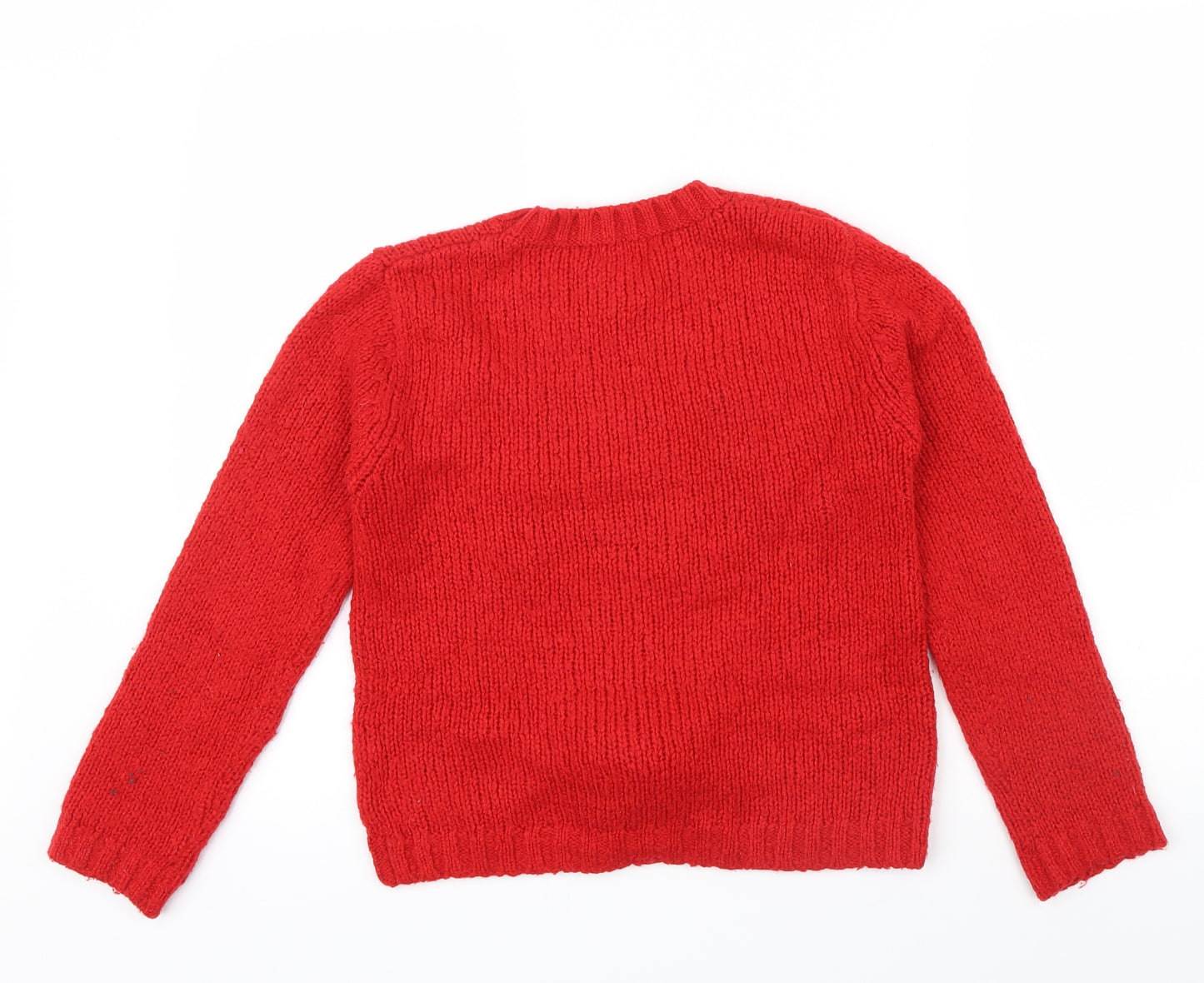 NEXT Girls Red   Pullover Jumper Size 10 Years  - Christmas  Jumper