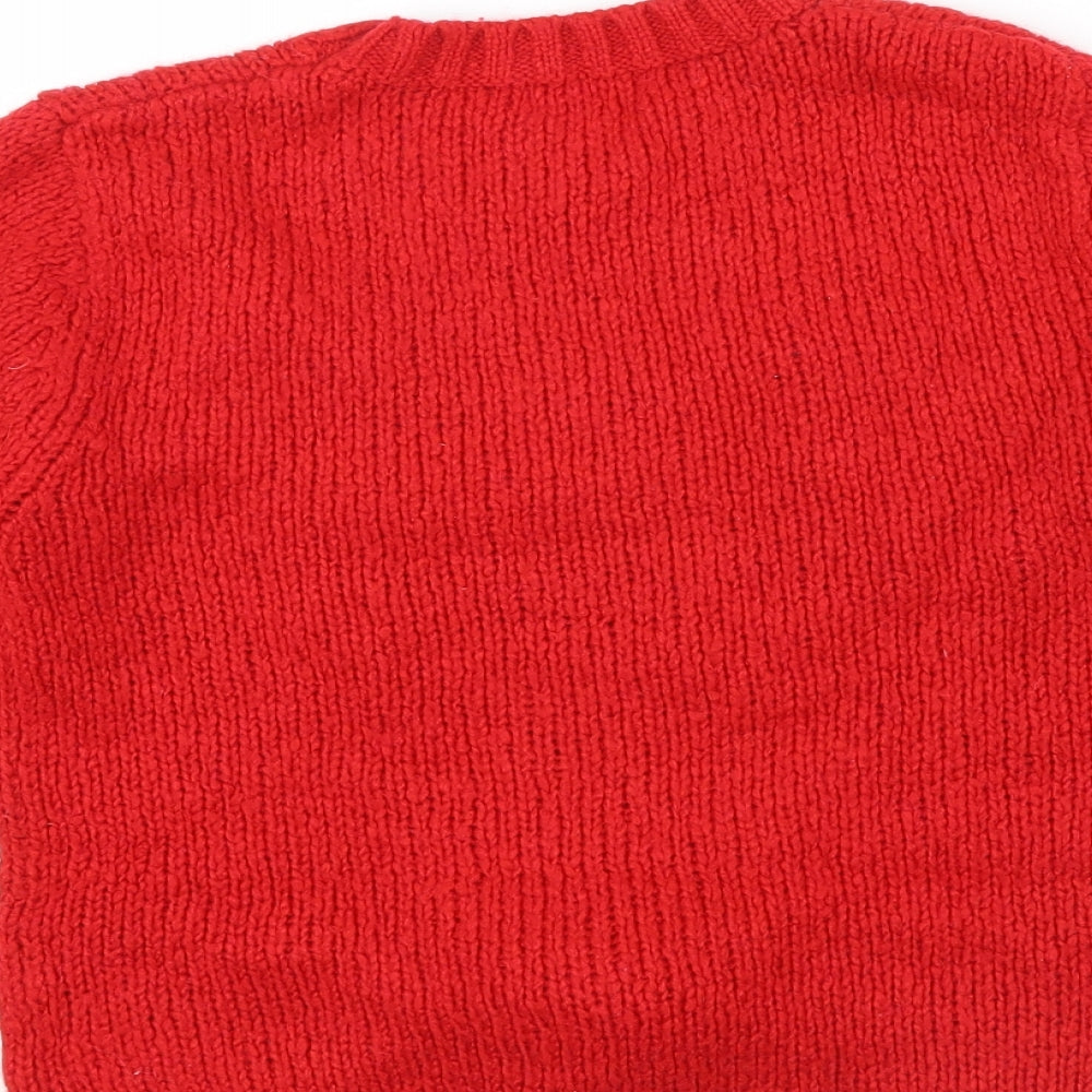 NEXT Girls Red   Pullover Jumper Size 10 Years  - Christmas  Jumper
