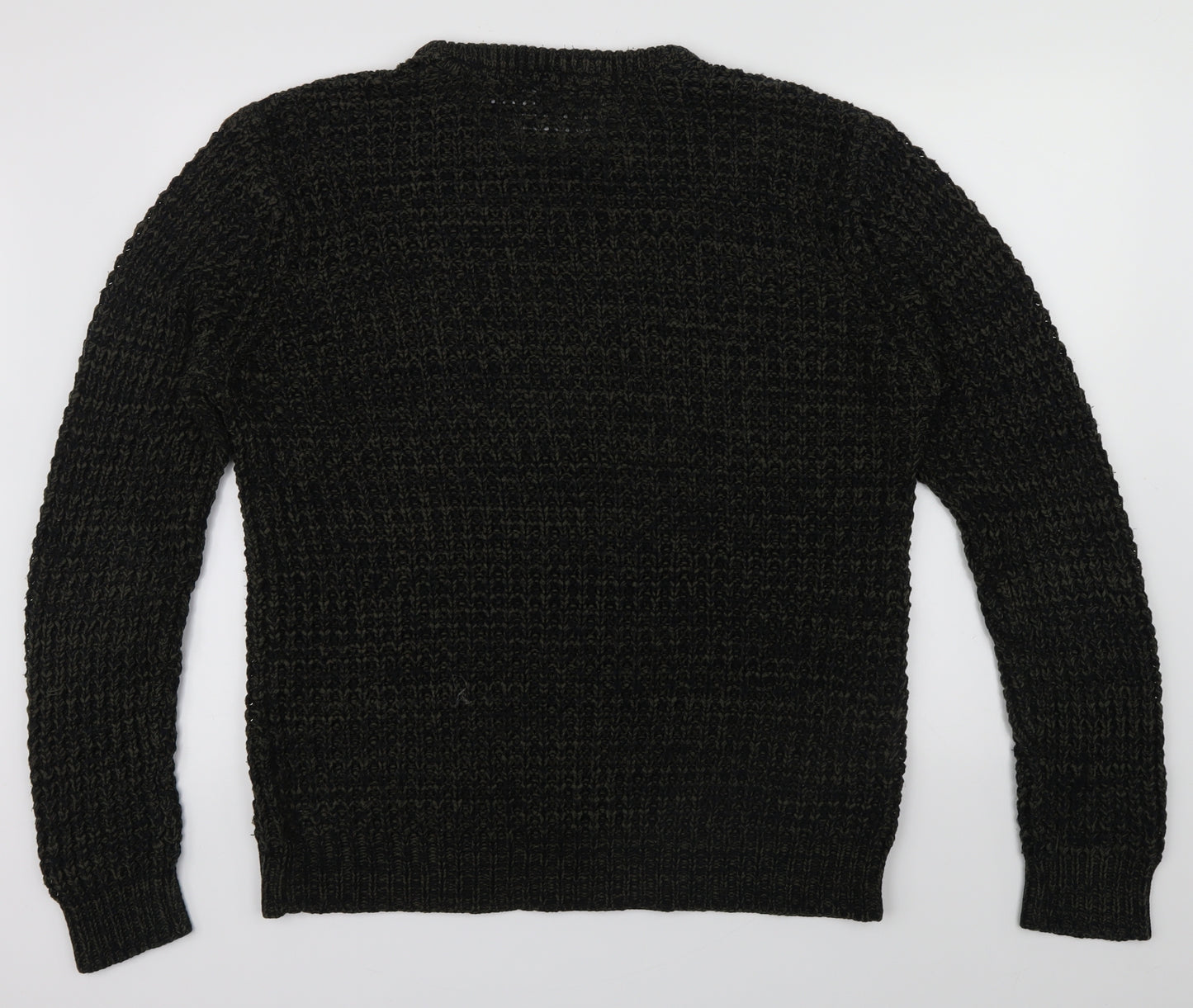 Brave Soul Mens Gold   Pullover Jumper Size XL  - green & blue knit