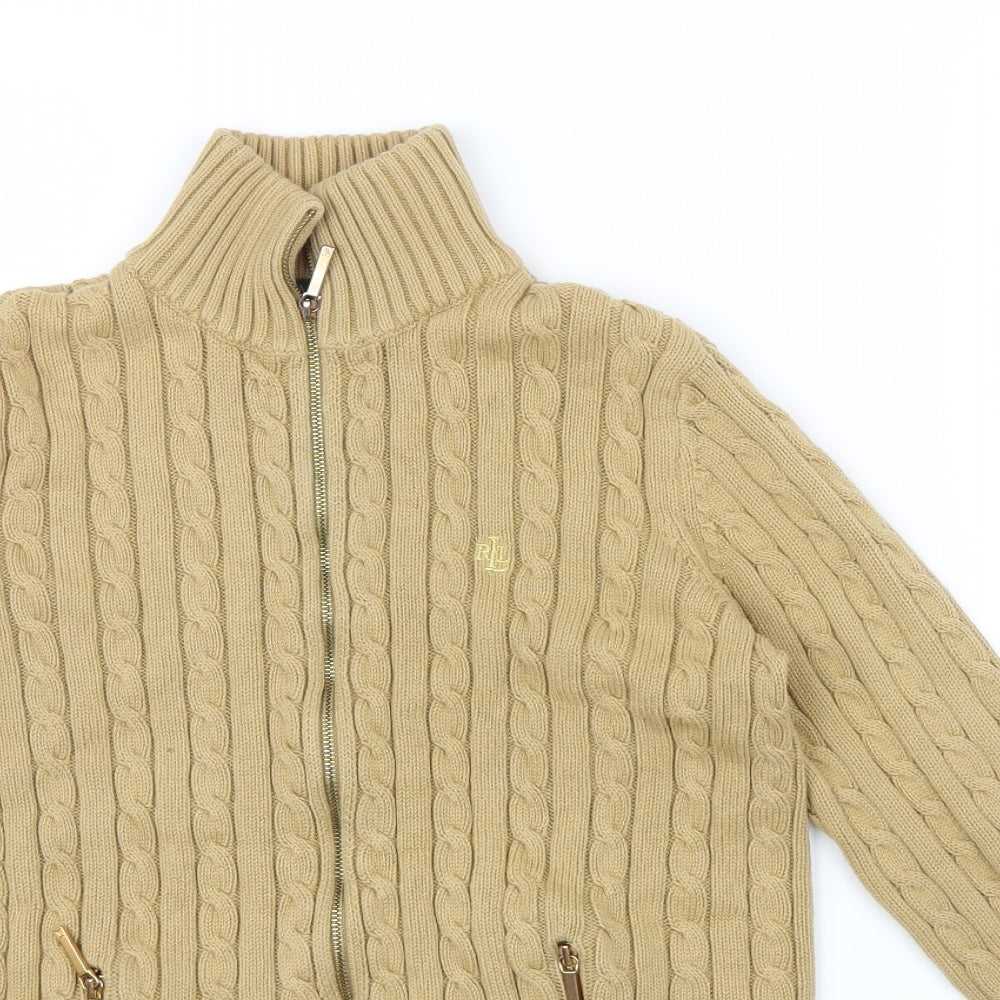 Ralph Lauren Womens Yellow   Cardigan Jumper Size S  - Embroidered